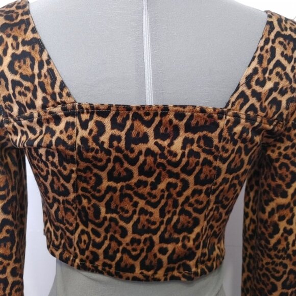ZARA leopard print crop top size S - Picture 6 of 9